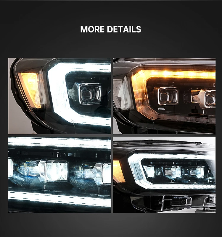 LED Headlamp Headlight With Three Lens SUV Head Lamp Assy For Ford Everest 2015 - 2019 Ranger