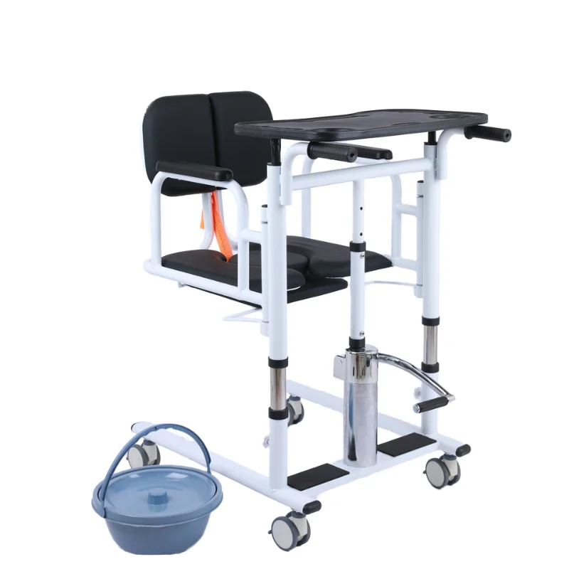 

Care Device hydraulic transport chair bedridden elderly paralyzed senior patient lift bath chair with wheel