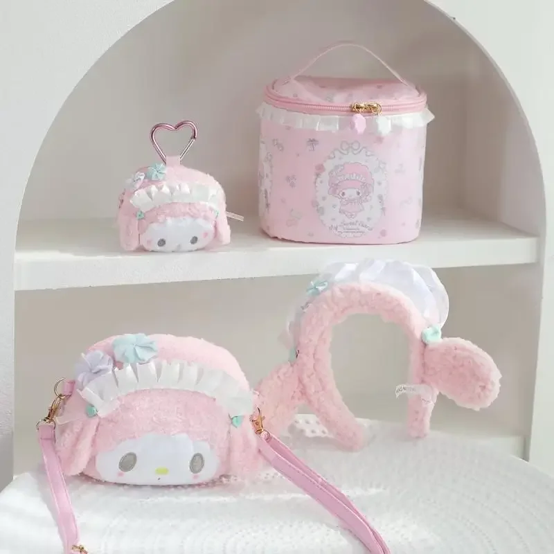 

Kawaii Sanrio My Melody Plush Small Bag for Women Lolita Crossbody Bag for Girl Travel Bag Cartoon Doll Purses Birthday Gifts