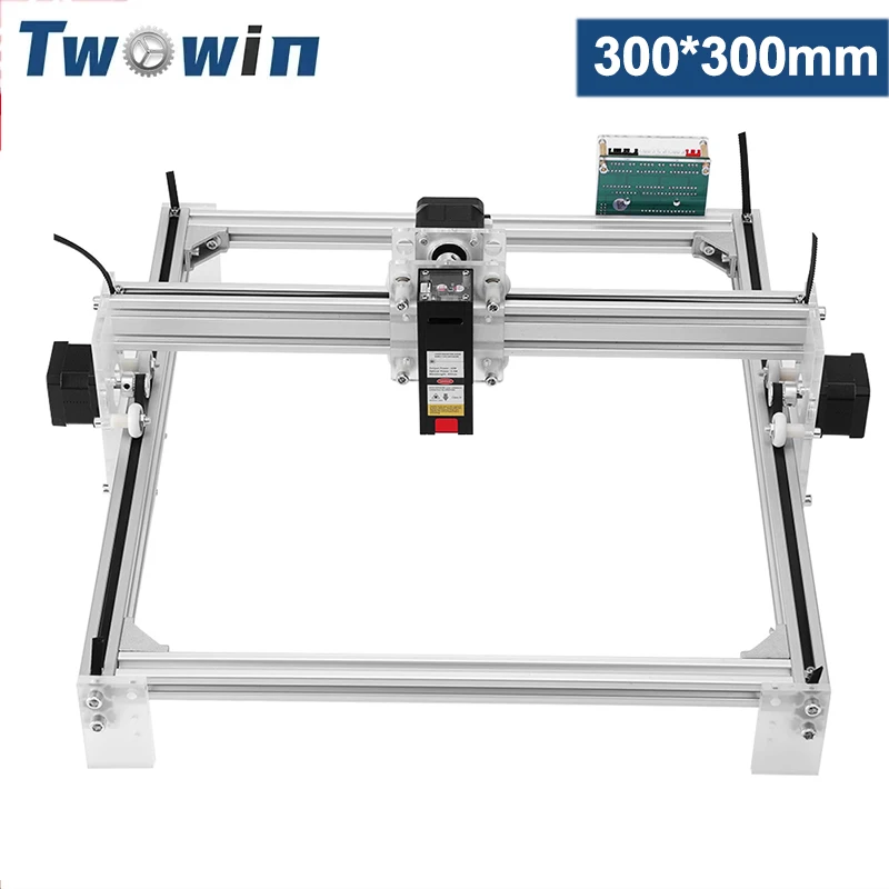 TWOWIN Dual Y aixs Laser Engraver CNC Laser Engraving Machine Work Area 30cm*30cm MIni engraving Machine for Wood Leather