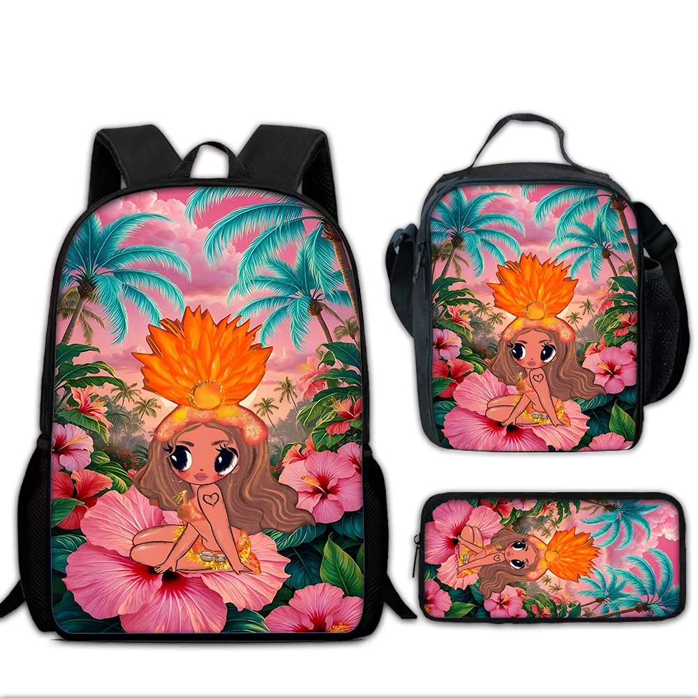 Female Singer Karol G Manana Sera Bonito Child School Backpack with Lunch Bag ,Pencil Bags ,School Bags for Boys Girls Best Gift