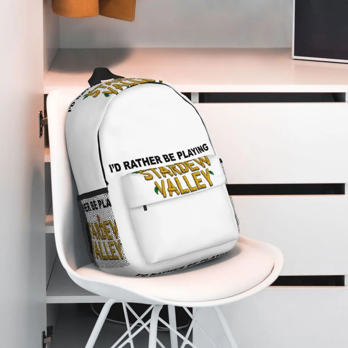 I'd Rather Be Playing Stardew Valley Backpack Hot Sale Daypack Large Capacity BookBag Shoulder Bags for Men Women School Bag