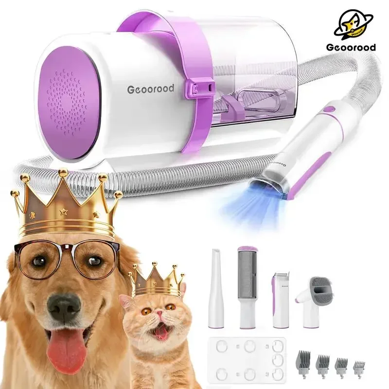 

Geoorood Dog Grooming Vacuum, 2.5L Pet Grooming Kit & Vacuum Suction Pet Hair, Professional Clippers