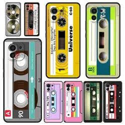 Phone Case For Xiaomi Mi 14 13 12 11 Lite 13T 12T 11x 11T 10T Pro 9T Note 10 Lite Soft Silicone Black Cover Cassette Tape