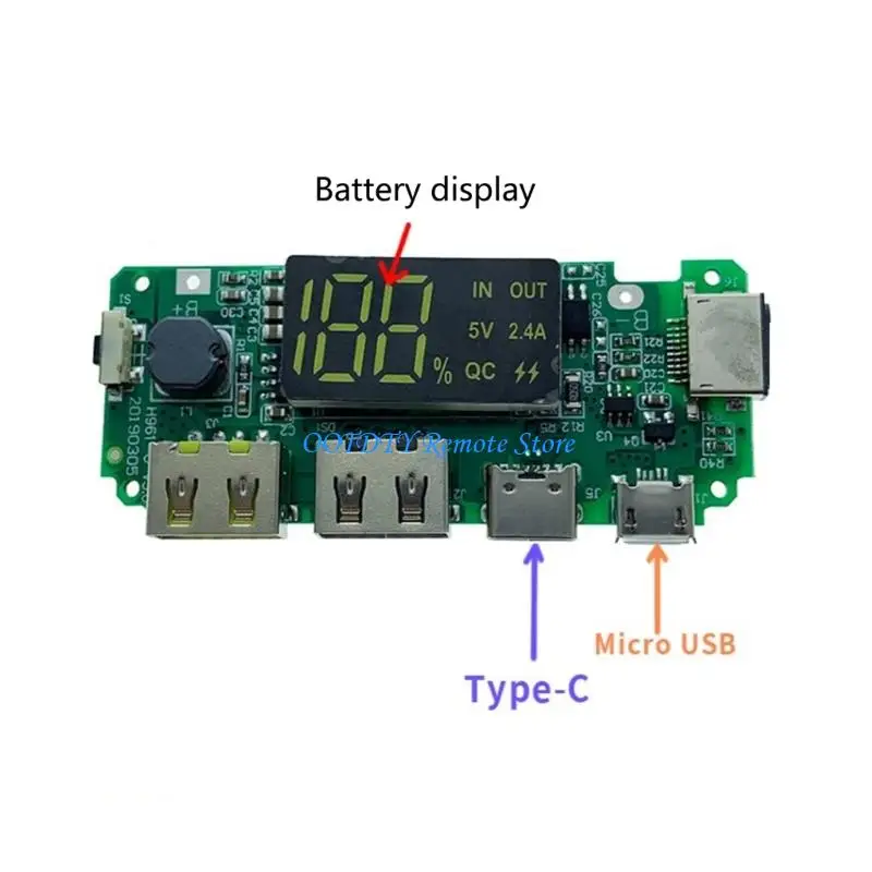 USB Ouput 2.4A/2A 1A Mobile Power Module for 18650 Lithium Battery Charging