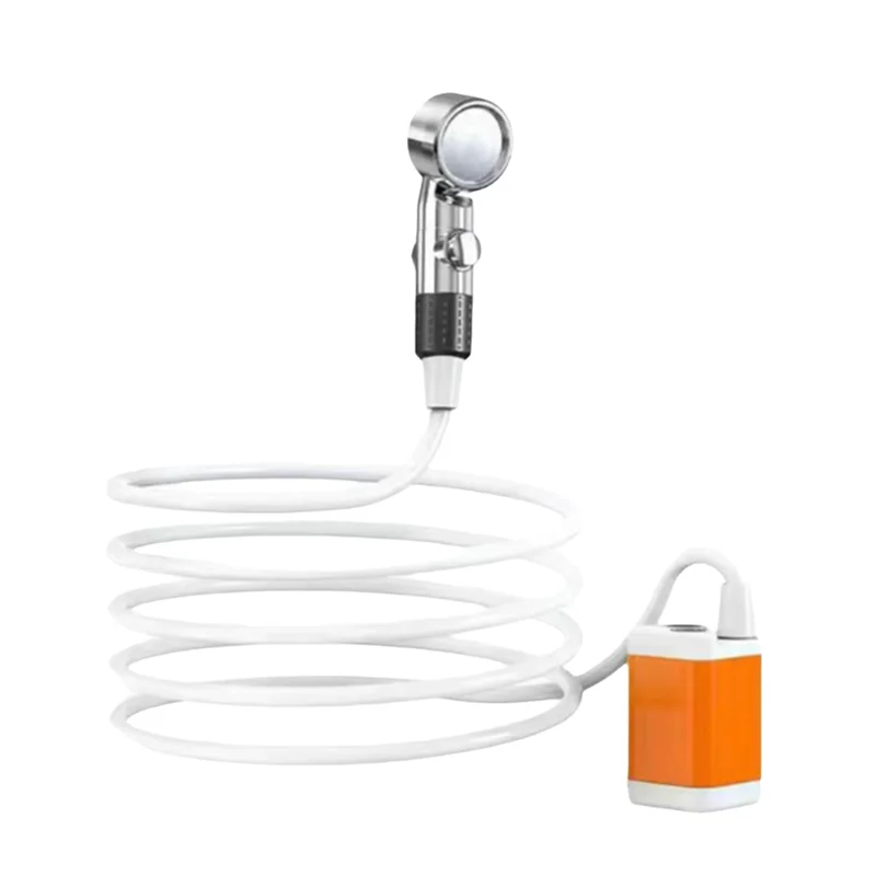 

A61P IPX7 Waterproof Electric Pump Shower Rechargeable LCD Screen Portable Camping Shower Kit With Storage Bag And Stand