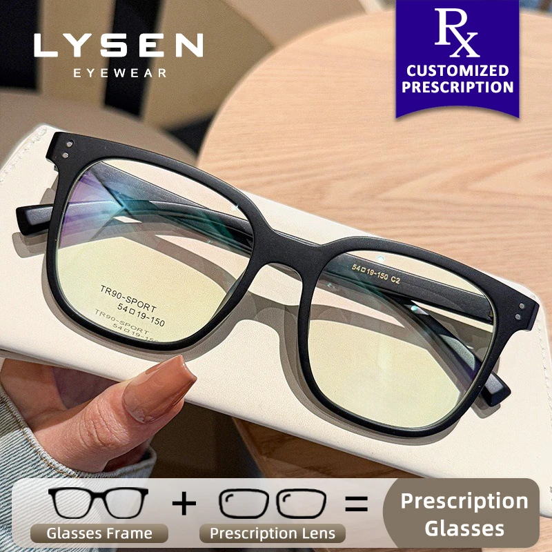 

LYSEN Classic Unisex Photochromic Myopia Glasses Prescription Optical Glasses Anti Blue Light Anti Reflection Reading Eyeglasses
