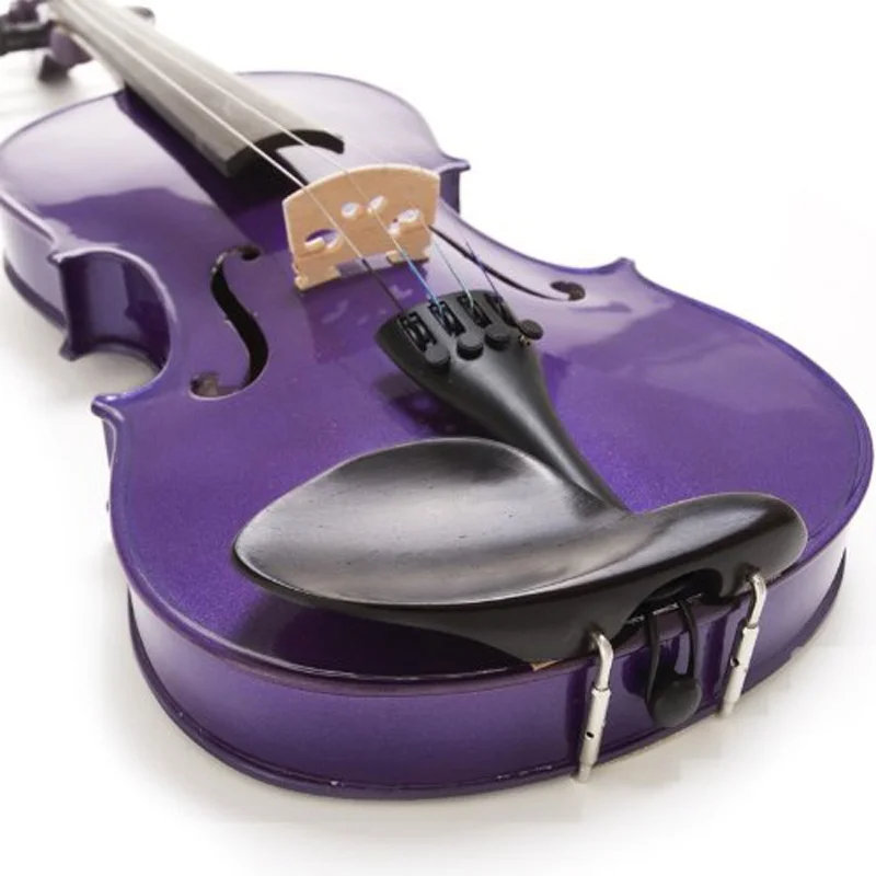 1/2 Size Acoustic Violin Purple Violin Student Fiddle +Bow +Bridge+ Strap Carry Case For Beginner Students Kids Christmas Violin