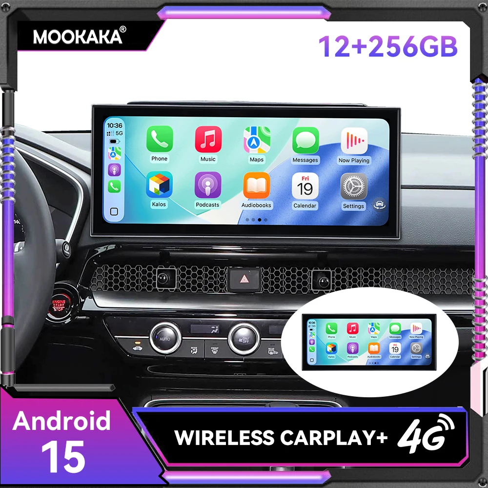 15,8 inch Android 15 scherm voor Honda CRV CR-V 2023 2024 GPS CarPlay autoradio multimediaspeler navigatiesysteem - afbeelding 1