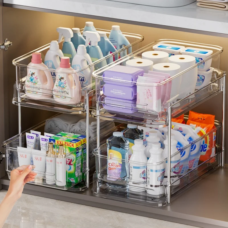 pull-out-multi-layer-bathroom-storage-rack-waterproof-sleeve-cover-cabinet-organizer-kitchen-sink-dishwasher-drawbridge-shelf