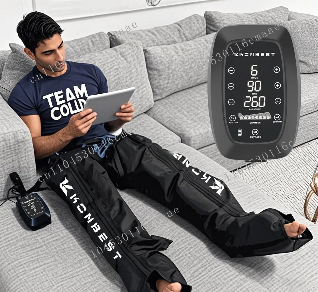 Portable Sports Recovery Boots Compression Therapy Massage Leg Massager with Rechargeable Battery for Athletes
