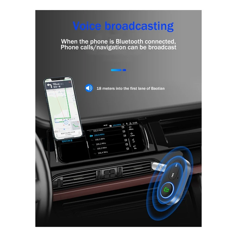 Aux Car Handsfree Calling Bluetooth Adapter 3.5Mm Audio AUX Adapter Bluetooth Adapter