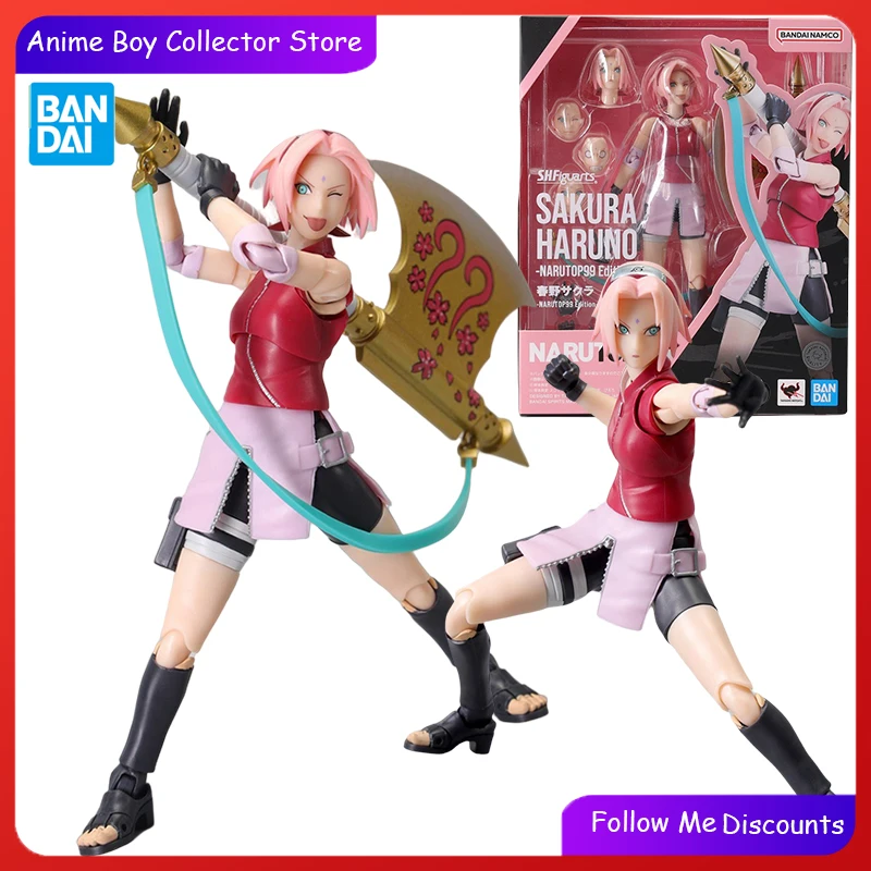 

BANDAI S.H.Figuarts NARUTO Anime Figure Haruno Sakura Action Figures NARUTOP99 Mobile Suit Toys for Boys Gifts For children