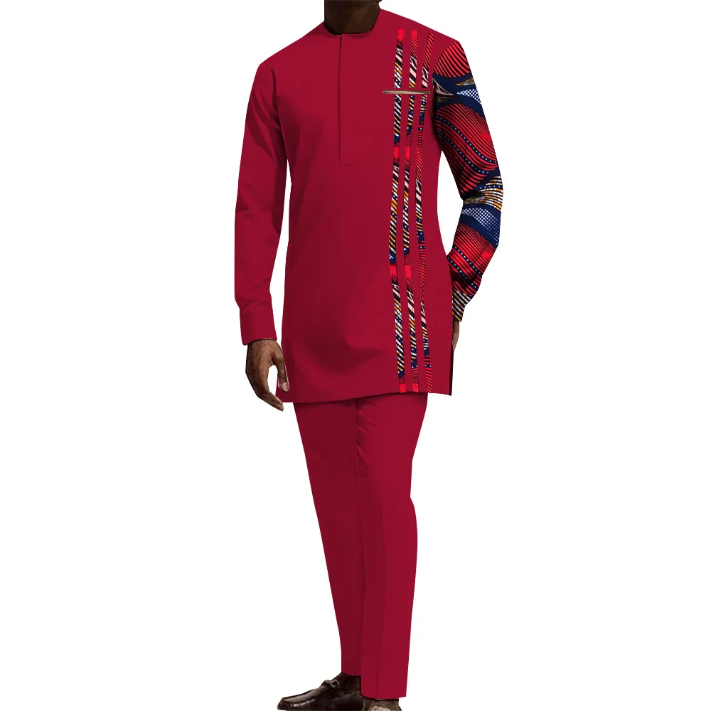 Good Abaya New 2PC Full Pant Sets To Dress Dashiki African Traditional Outfit O-Neck Mens Luxury Clothing Elegant Brand Suits Fo