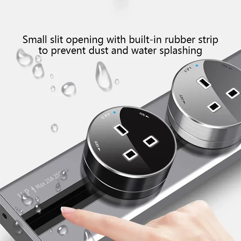 MODERN Track Socket Rail Wall Mounted Movable Sockets High End Home Appliance Power EU US UK Standard USB C Ports