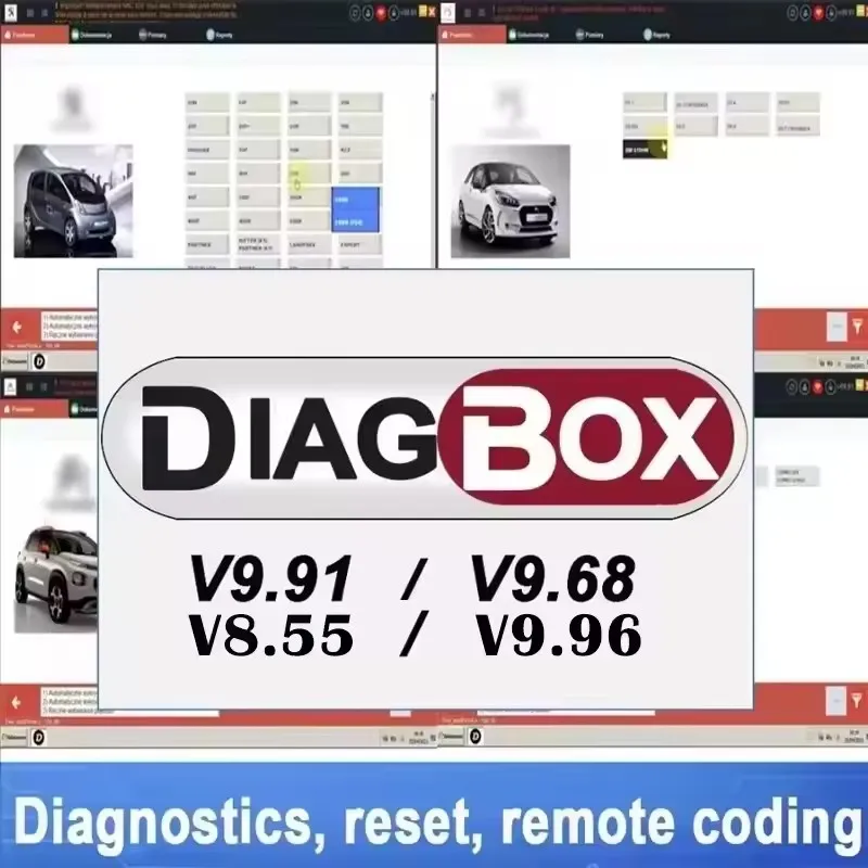 Último 2025 V9.96 9.91 8.55 9.68 Diagbox Software De Diagnóstico De Coche Multilingüe Completamente Funcional Para Peugeot Pa