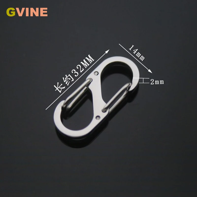 

10Pcs Metal Carabiner Stainless Steel S Shape Hooks Outdoor Camping Equipment Steel Spring Hooks Buckle DIY Clip Buckle Keychain