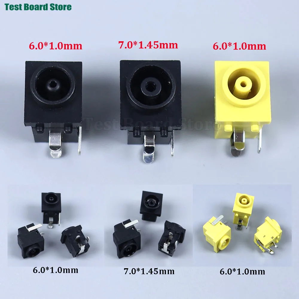 5/10/20Pcs PCB Mount 6.0*1.0mm/7.0*1.45mm Female DC-038 DC Power Jack Socket Jack Connector 1mm 1.45mm
