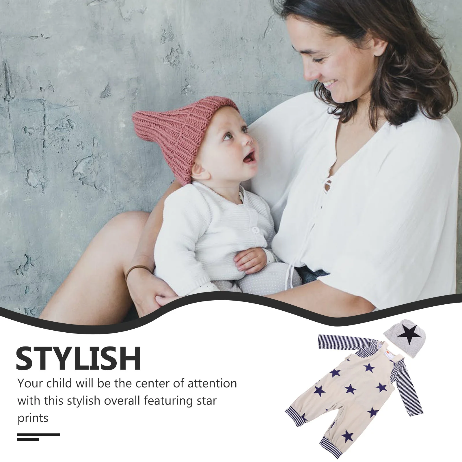 

1 set 1 Set Stars Print Suspender Long Pants For Toddler Boy Long-Sleeved Shirt Outfit Breathable Kids Clothing Spring Fall Wear