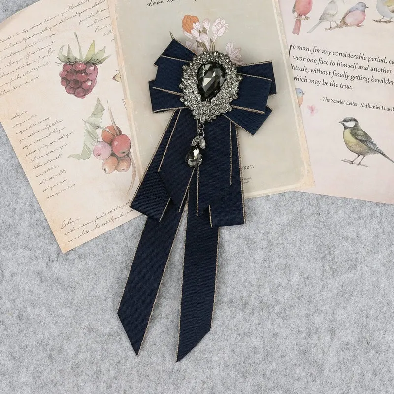 Hand Made Jungen Klassische Bowties Krawatte Band Strass Corsage Bowtie Krawatte Geschenke für Männer Hochzeit Formale Kleid Zubehör – Detail 10