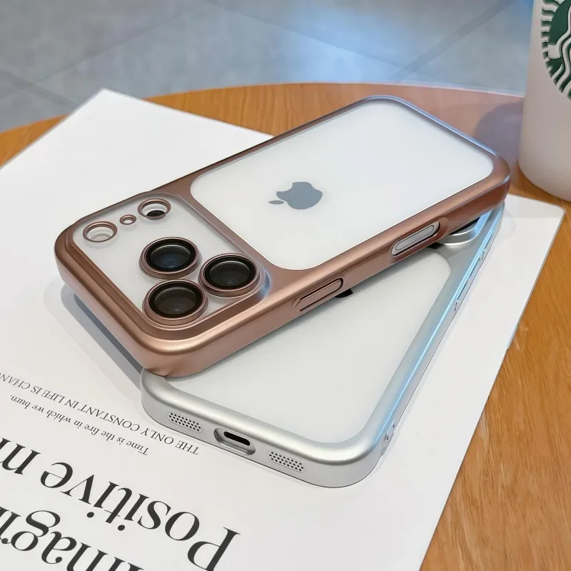 حافظة كمبيوتر صلبة فاخرة غير لامعة لهاتف آيفون 17 اير 16 15 14 برو ماكس تصفيح واقي الفيلم للكاميرا متجمد غطاء مقاوم للصدمات رفيع للغاية