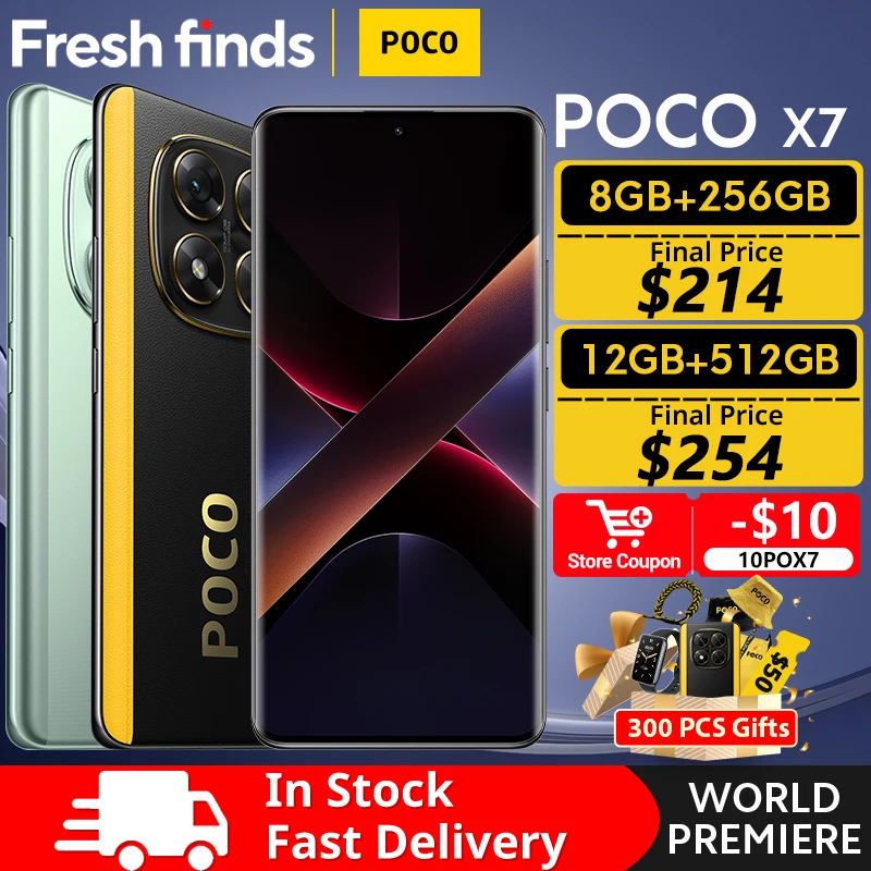 World Premiere POCO X7 Global Version Smartphone Dimensity 7300-Ultra 6.67