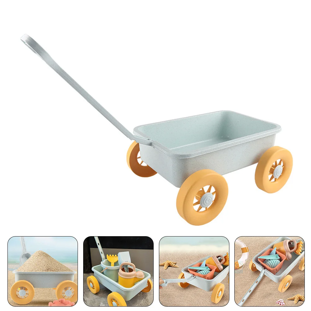 Summer Sand Toys Trolley Construction Vehicles Kids Funny Children Wagon Cart Kits Beach Beach Toy Cart By The Sea