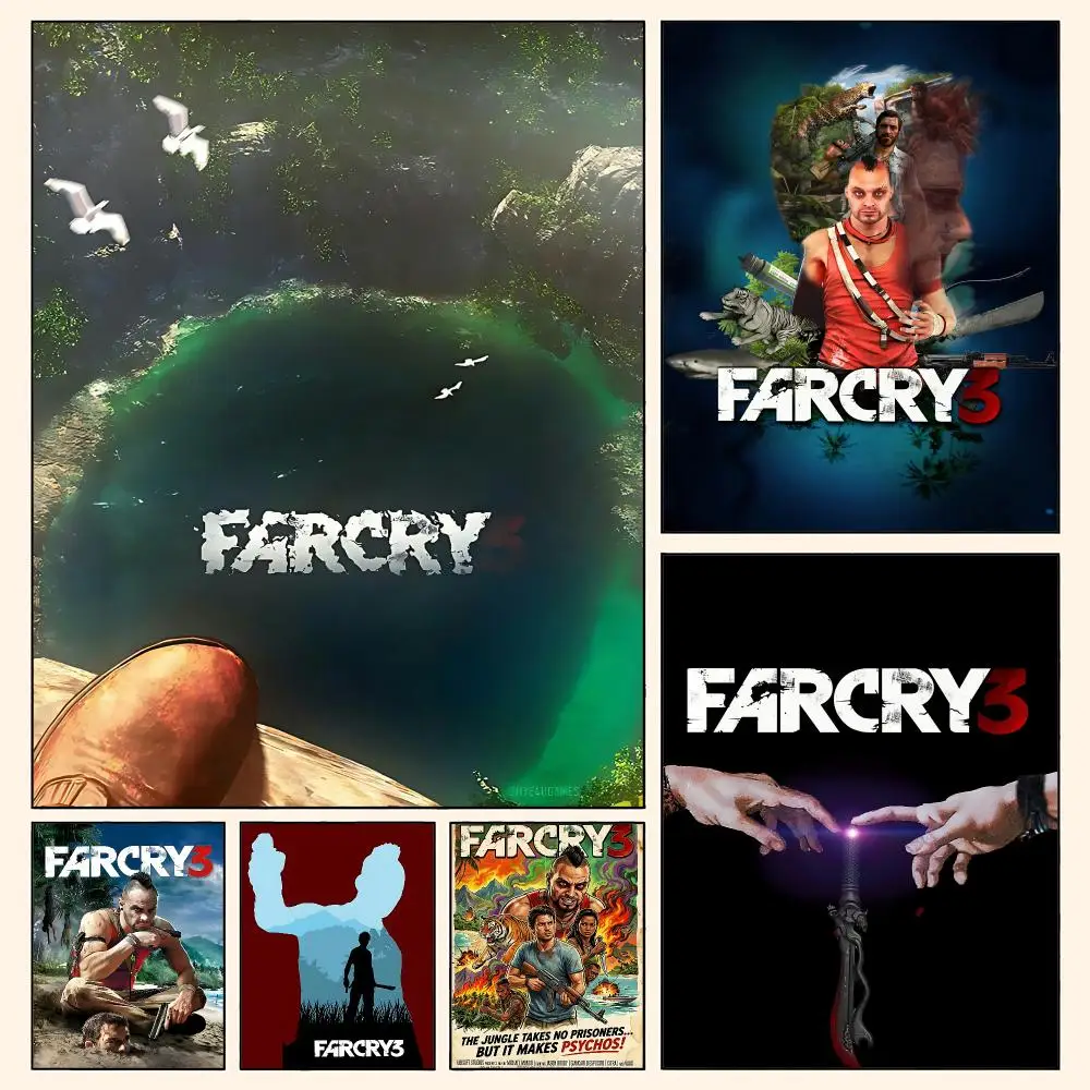game Far Cry 3 Poster Waterproof HD Modern Peel And Stick Wall Decor Living Room Dorm Garage