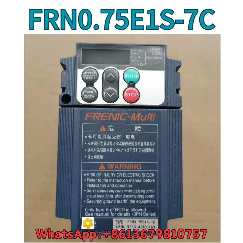 

Used FRN0.75E1S-7C frequency converter 0.75kw test OK Fast Shipping