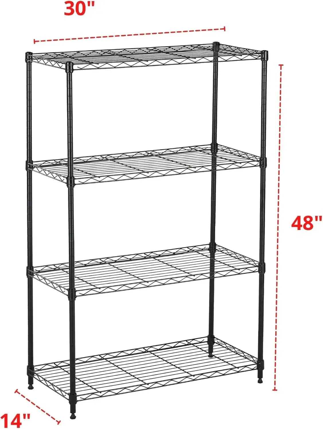 Wire Shelving Unit Storage Rack, Metal Heavy Duty Utility Organization Units for Products Plant Standing Shelf, Pantry, G