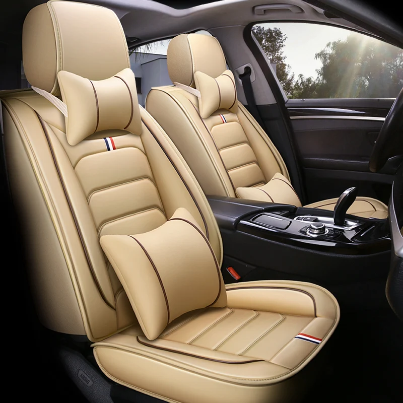 

5D All Inclusive UniversalCar Leather Seat Cover For Mitsubishi Pajero 4 2 Sport Outlander Xl Asx Car Accessories Wear Protector