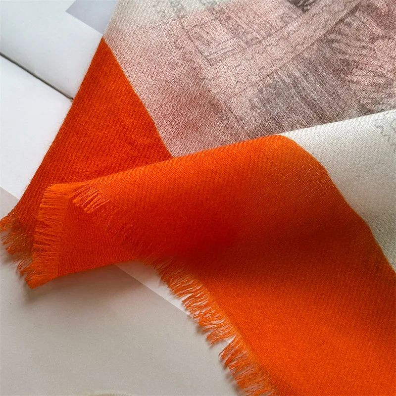 Winter Long Scarfs Tassel Cashmere Scarfs Luxury Designer Neck Hair Accessories Large Pashmina Shawls Christmas Gift