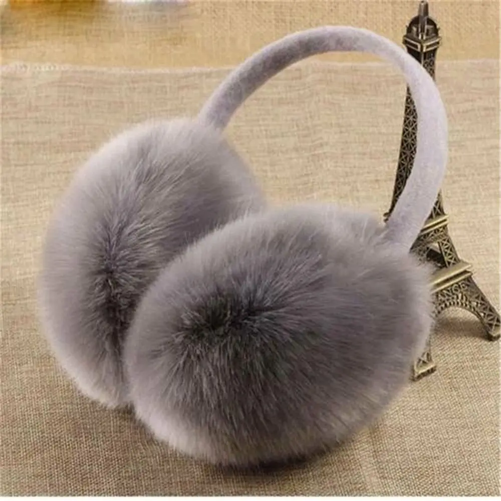 Cache-oreilles moelleux en peluche pour femme, cache-oreilles doux, cache-oreilles décontractés, document solide, chaud, hiver