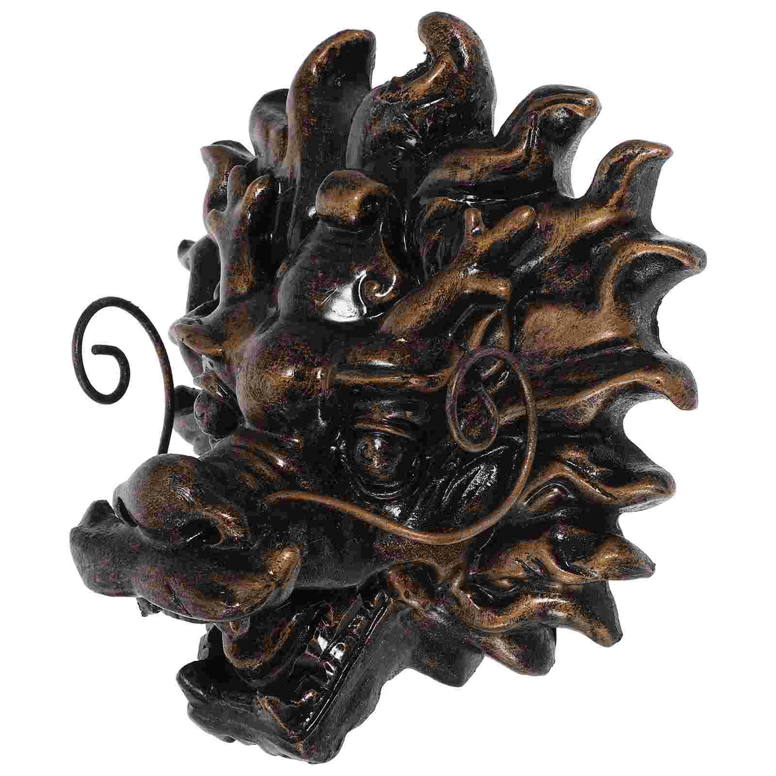 

Wall Fountain Statue Dragon Head Water Decorate Garden Outlet Backyard Resin