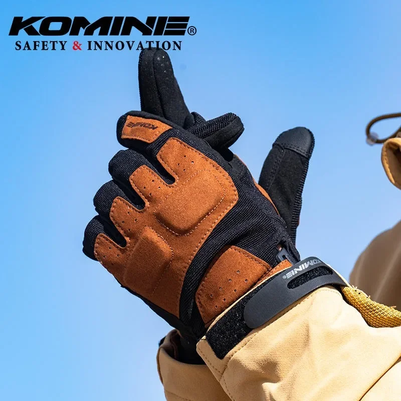 

KOMINE GK-227 Motorcycle Gloves Mtoo Spring and Summer New Gloves Locomotive Synthetic Leather Reflective Protection