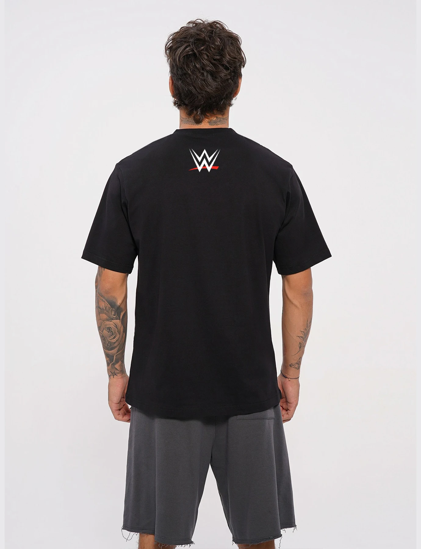 جديد WWE الولايات المتحدة شعار طباعة الرجال فضفاض تي شيرت المرأة سترة الموضة تي شيرت عادية البلوز الرجال قصيرة الأكمام الشارع الملابس