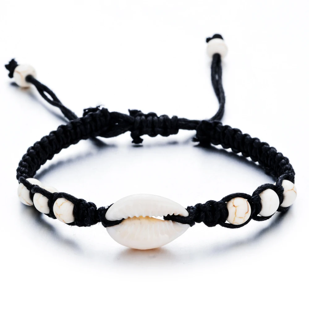 Bohemian Bracelet Wax Rope Handwoven Bracelet Popular Trinkets Natural Stone Hand Woven Bracelet