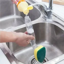 Dishwand Dish Cleaning Brush Replacement Head Kitchen Sink Sponge Handle Brush Dish Scrubber Clean Tool For Dishwash