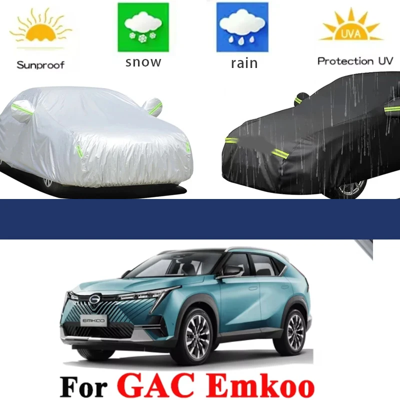 

For GAC Emkoo Covers SUV 2024 2025 Full Car Covers Outdoor Sun Anti UV Rain Snow Dust Protection Oxford Cloth Accessories