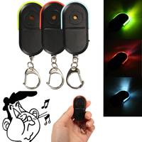 1/3pcs Portable Key Finder Anti-Lost Keychain With Sound And Light Whistle Sound Control  LED Key Chain