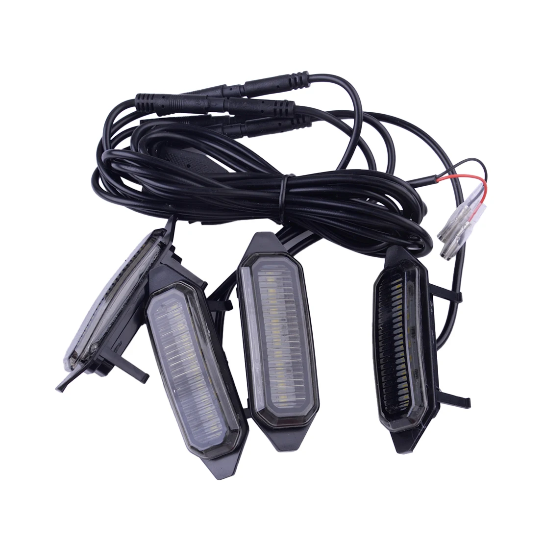 

Комплект светодиодных фар для передней решетки бампера (дымчатые черные линзы, белые LED) для Toyota RAV4 2019-2022, 12В