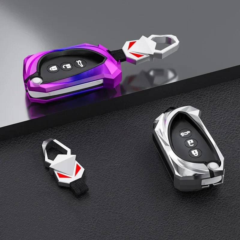 

Zinc Alloy Car Smart Key Cover Case Bag Shell Holder Keychain For Baojun 510 730 360 560 RS-5 530 630 Protector Accessories