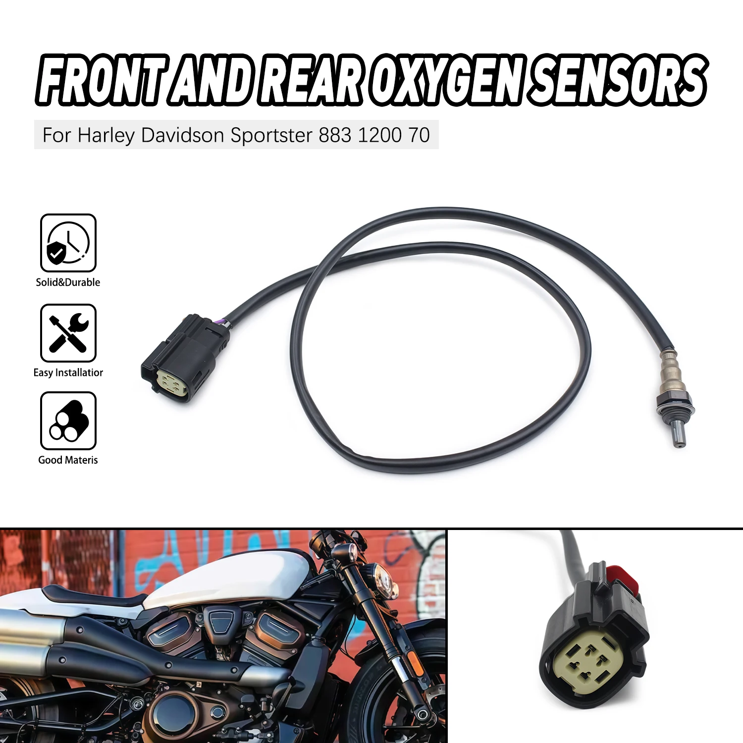 

For Harley Davidson Forty Eight Dark Custom XL1200X Iron 883 Dark Custom XL883N 32700006 Front Rear Universal Oxygen Sensor