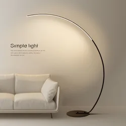 Lampade da terra moderne a LED Art Home Indoor soggiorno nero bianco luci da terra dimmerabili Remote RGB camera da letto Foyer Decor luce d'angolo