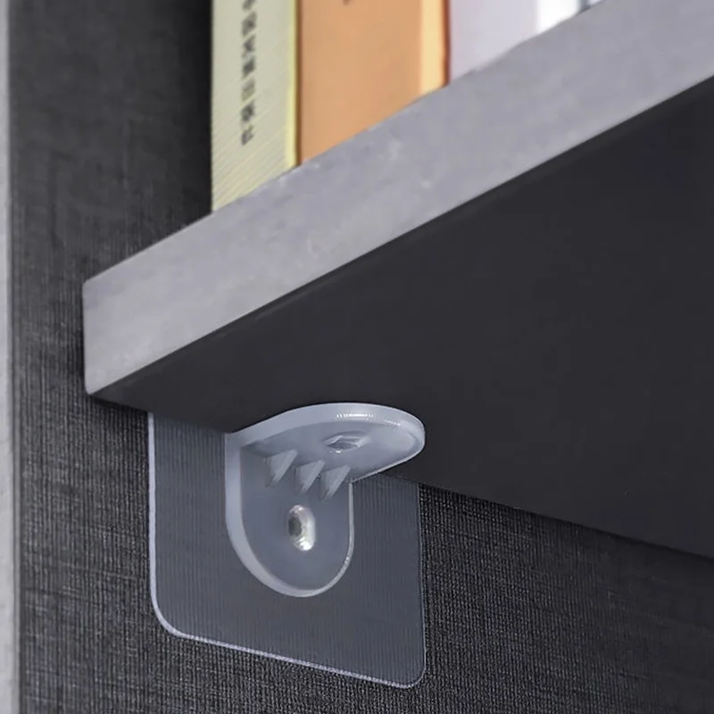 10pcs Self Adhesive Wall Hooks Seamless Nail-free Bracket Wall Screw Board Support Non-perforated Wardrobe Partition hook