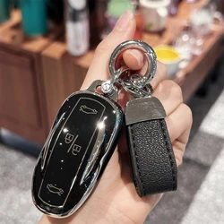 Key Fob Cover Keyring Car Keychain for Tesla Model S Model 3 Model Y Model X Remote Smart Key Protector