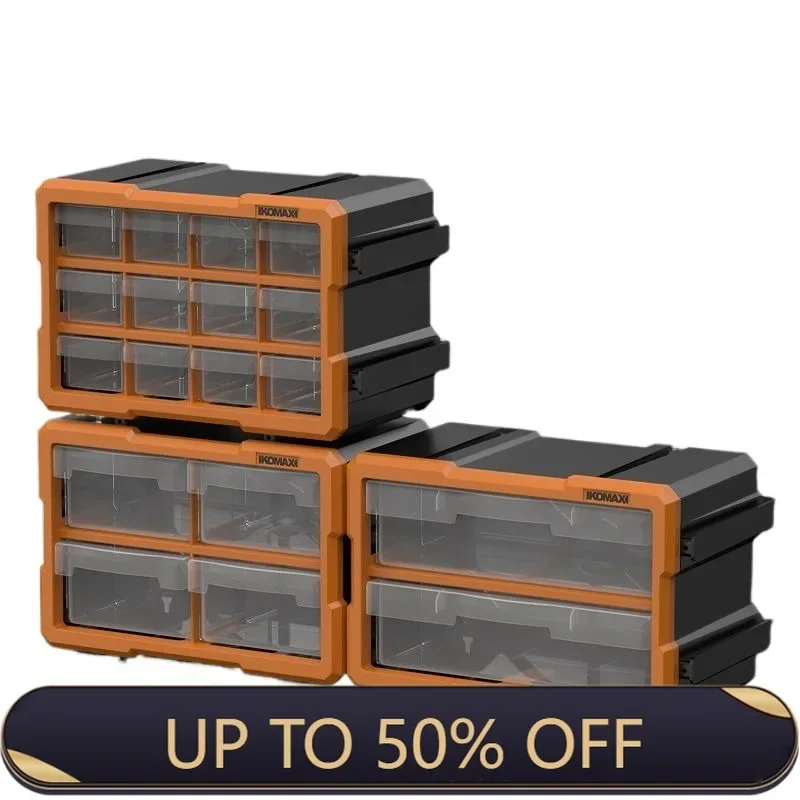 Organizer Tool Box Rectangular Plastic Tool Box Partition Hardware Accessories Electronic Components Multi-Functional Storage