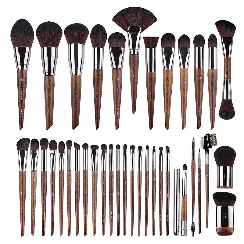 Custom Wholesaler Professional 37Pcs Synthetic Hair Single MUF Brushes Series Private Label Makeup Brush Set