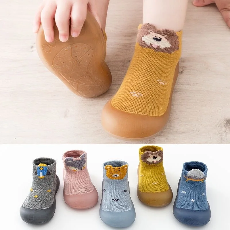 Baby Floor Shoes Non-slip Rubber Soft Sole Breathable Spring and Autumn Cartoon Cute Indoor and Outdoor Walking Shoes