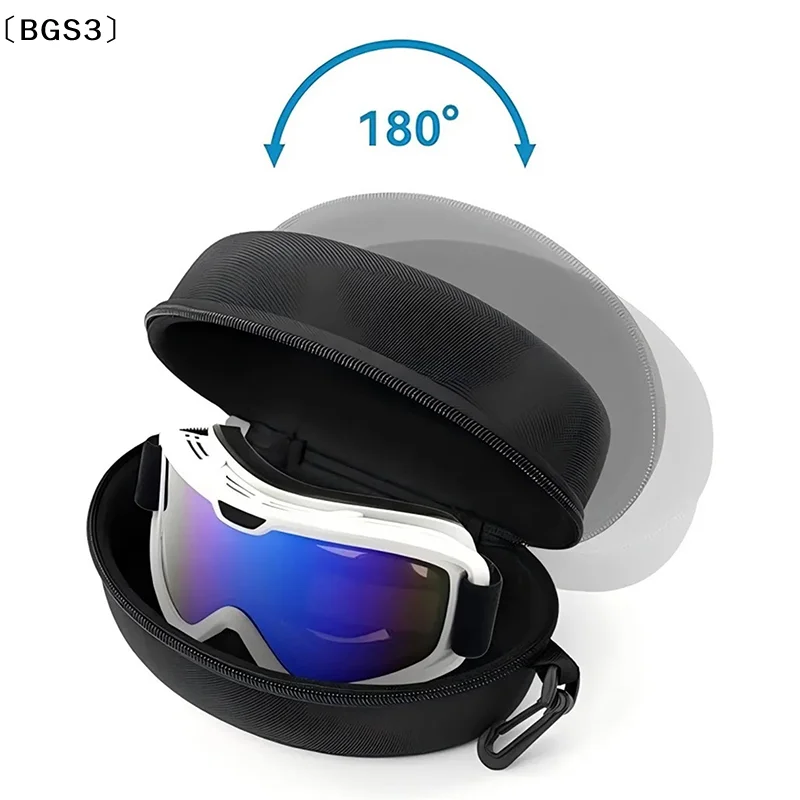 〔BGS3〕Ski Snowboard Goggles Box Hard EVA Portable Protection Carrying Case Water Resistant Shockproof Shell Ski Accessories